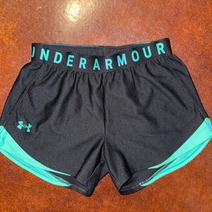 Under Armour Women's Athletic Shorts in Black and Teal
